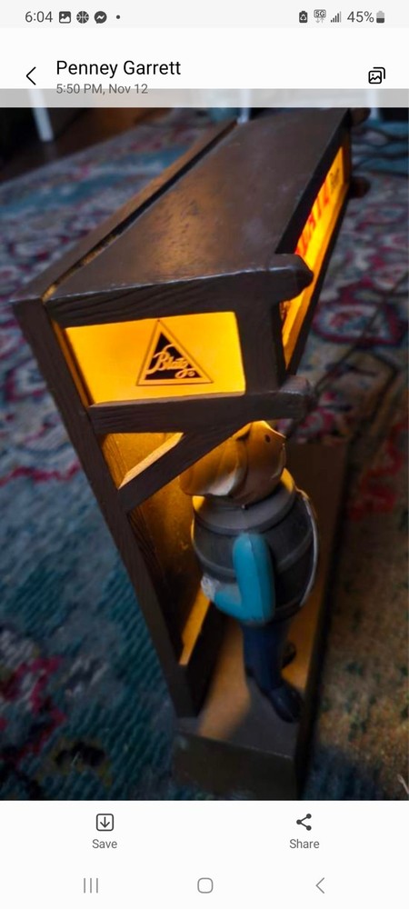 Blatzs Beer Lighted Clock Vintage