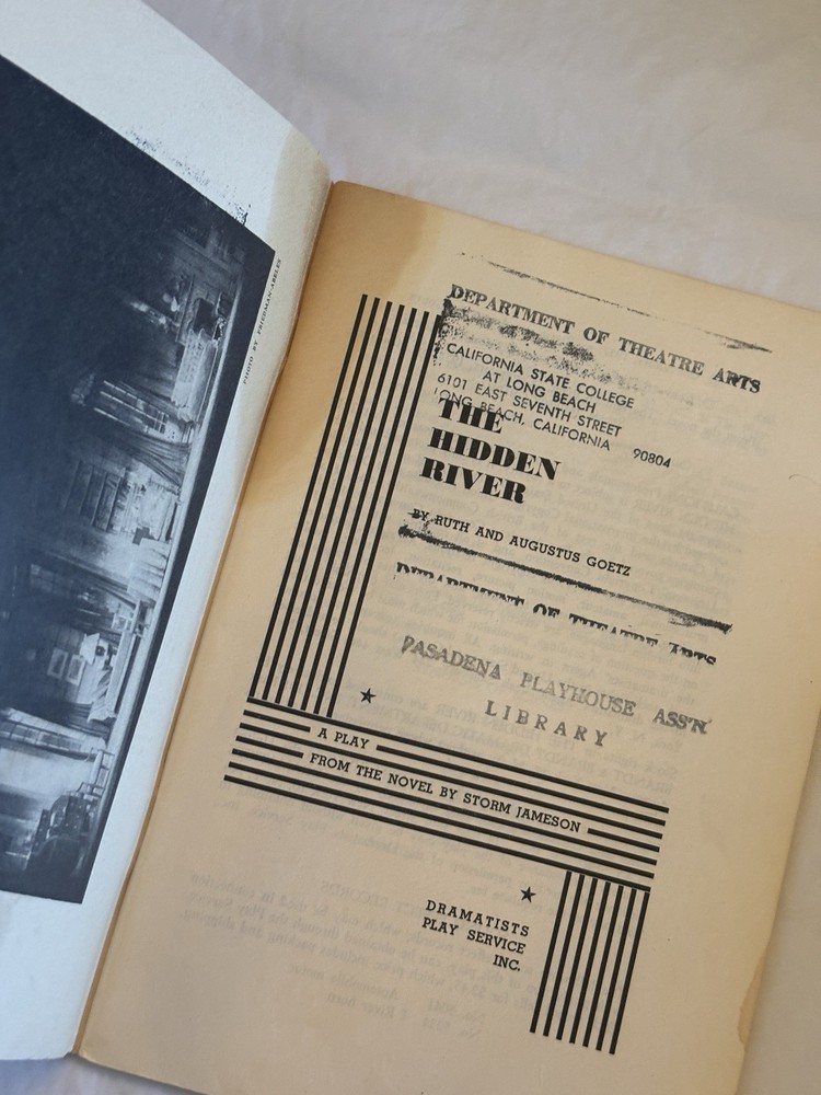 THE HIDDEN RIVER Ruth & Augustus Goetz- Dramatists Play Service SCRIPT