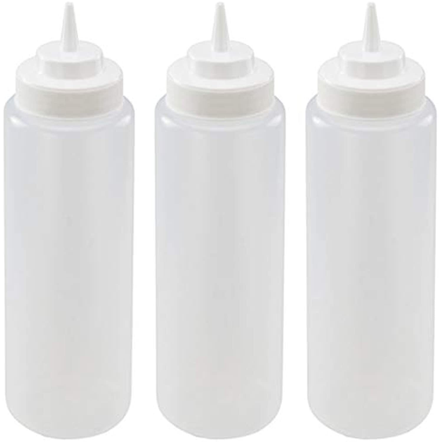 Soft Squeeze Bottles Clear Set of 3 32 OZ. Each