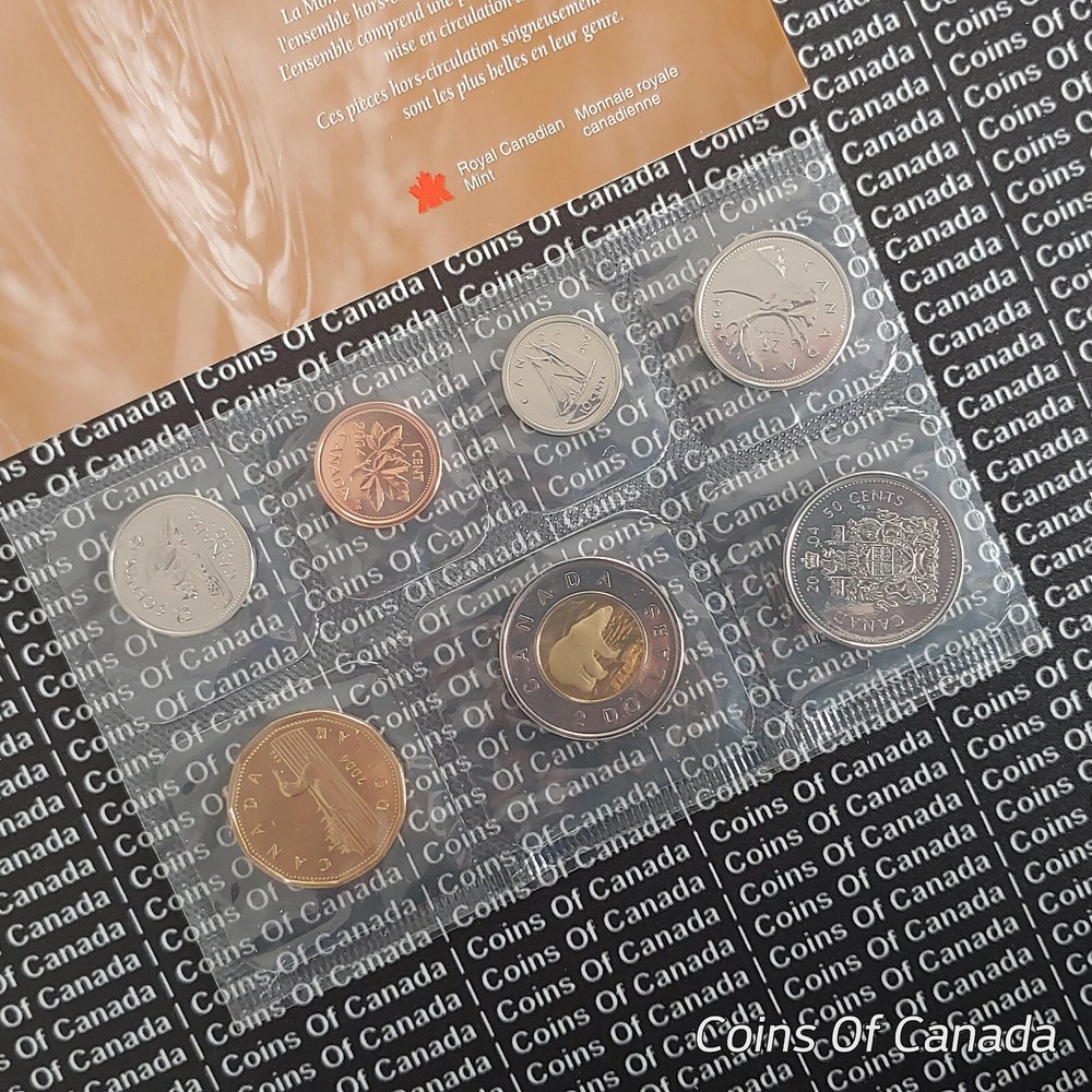 2004 Canada Uncirculated 7 Coin Mint Set -Multiple Sets Available #coinsofcanada