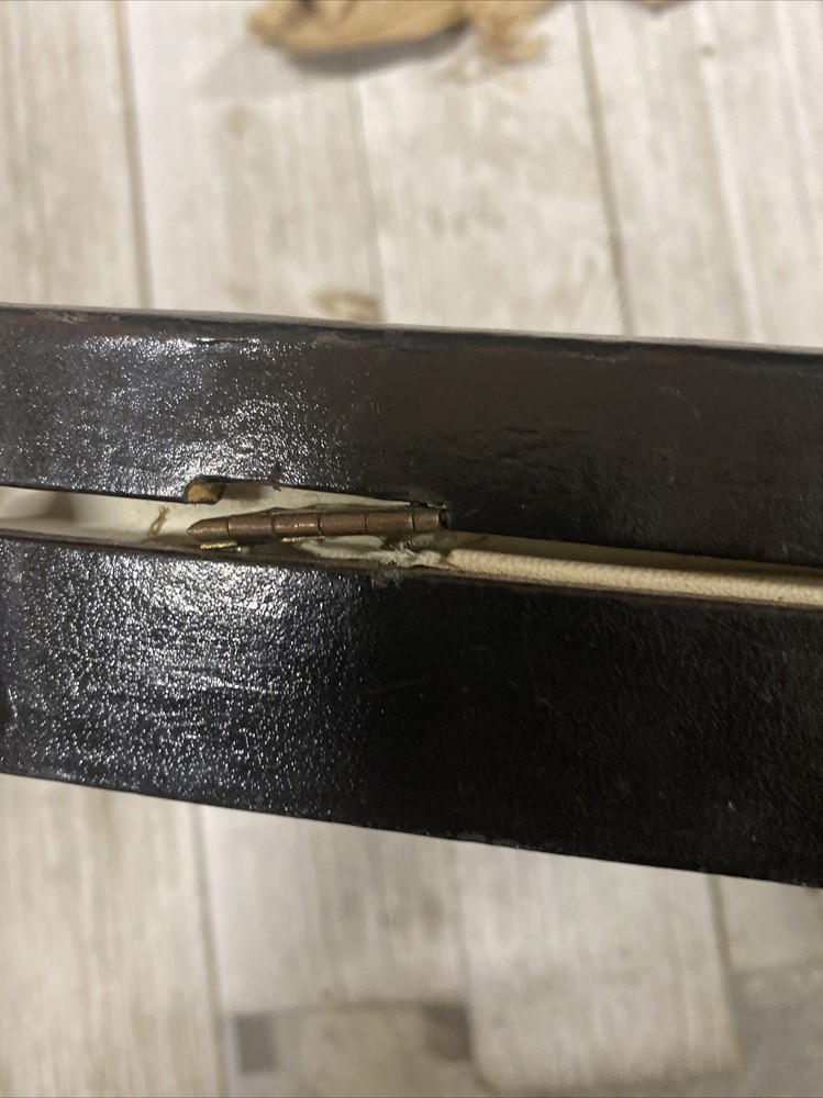 Vintage USMC Black Lock Box Ribbon Box