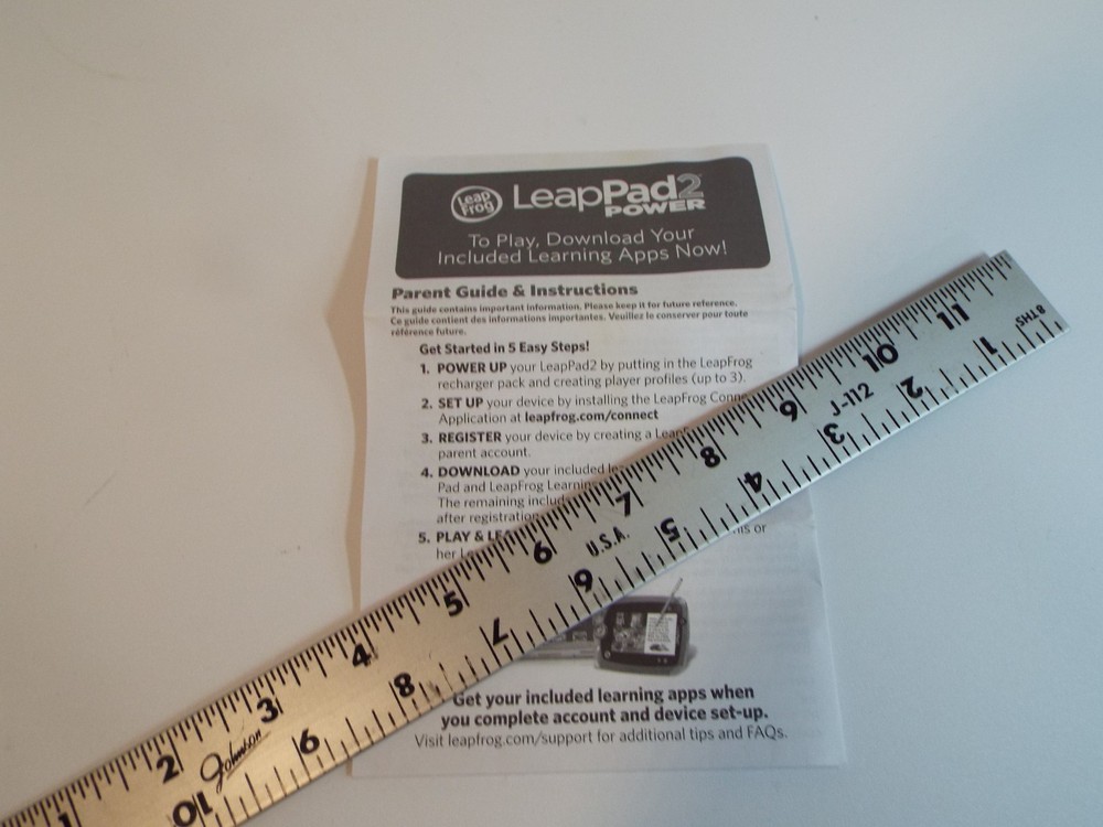 Leap Frog LeapPad2 POWER-PARENT GUIDE & INSTRUCTIONS ONLY***