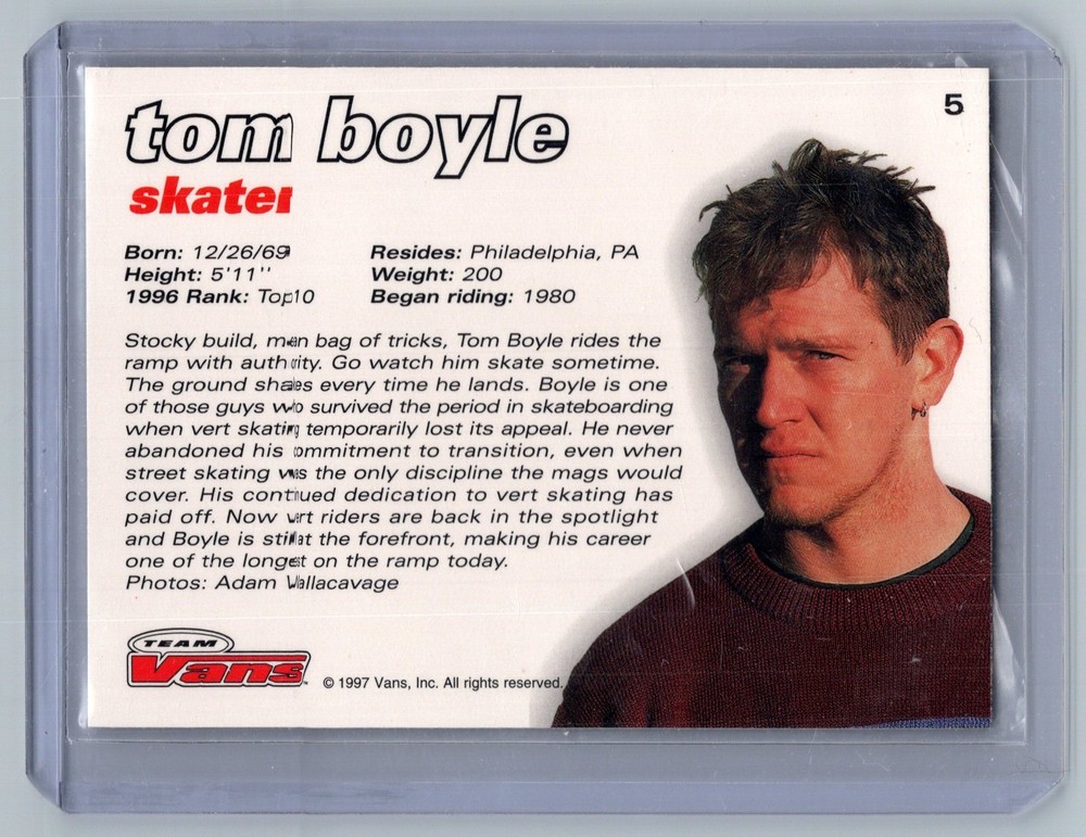 1997 Team Vans Multisport Pick your Card