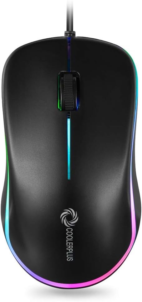 FC112 USB Optical Wired Computer Mouse with Easy Click for Office and Black