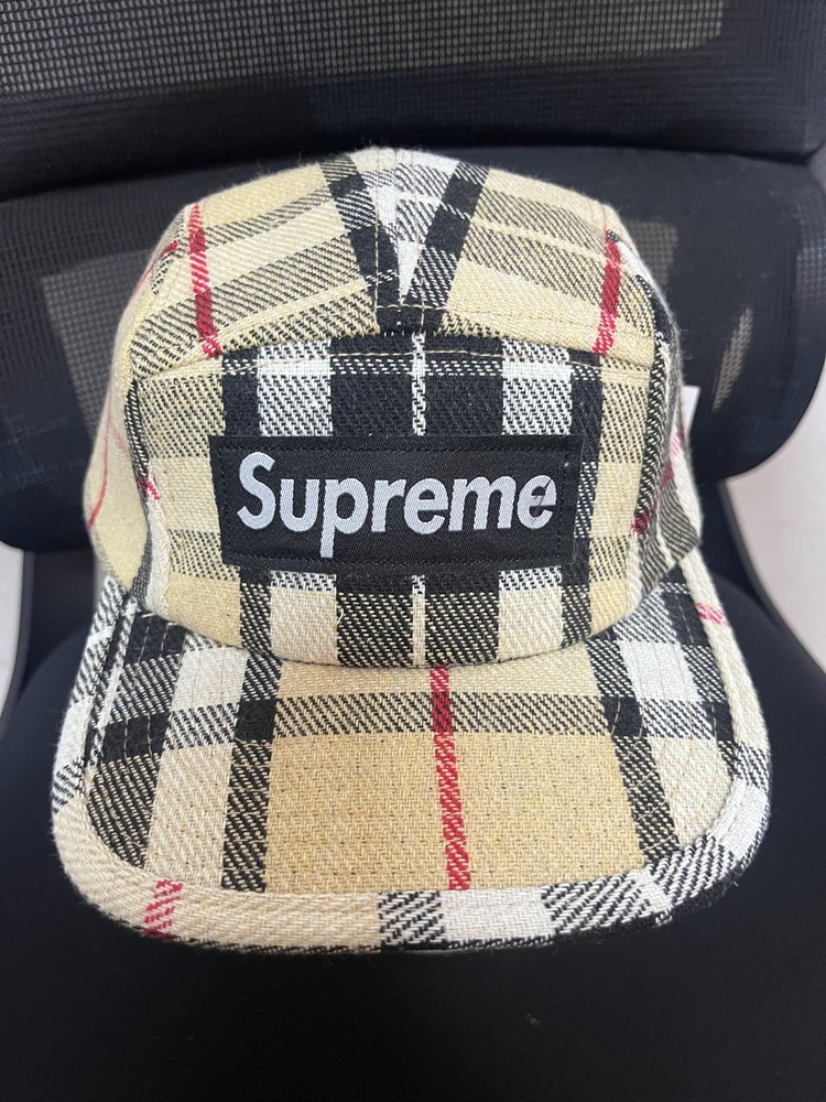 Supreme Houndstooth Check Adjustable Baseball Cap