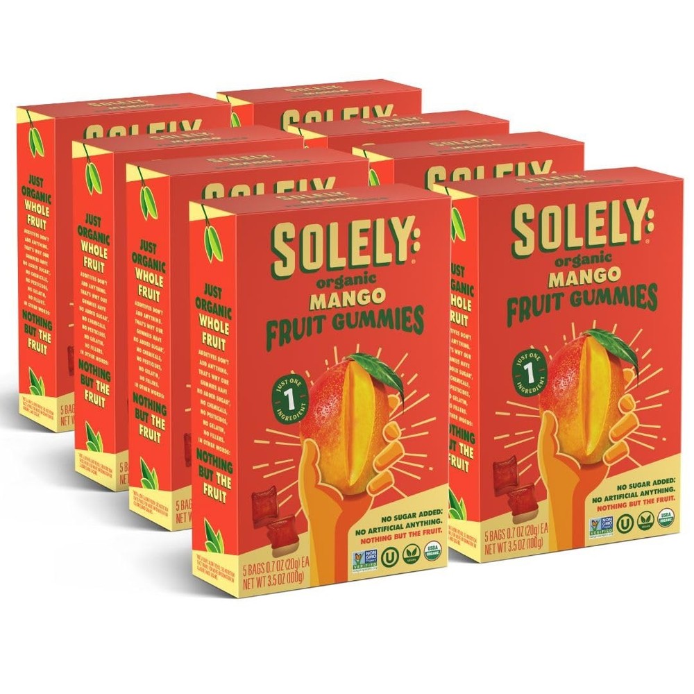 Solely Fruit Gummies Mango 3.5 oz (Pack of 8)