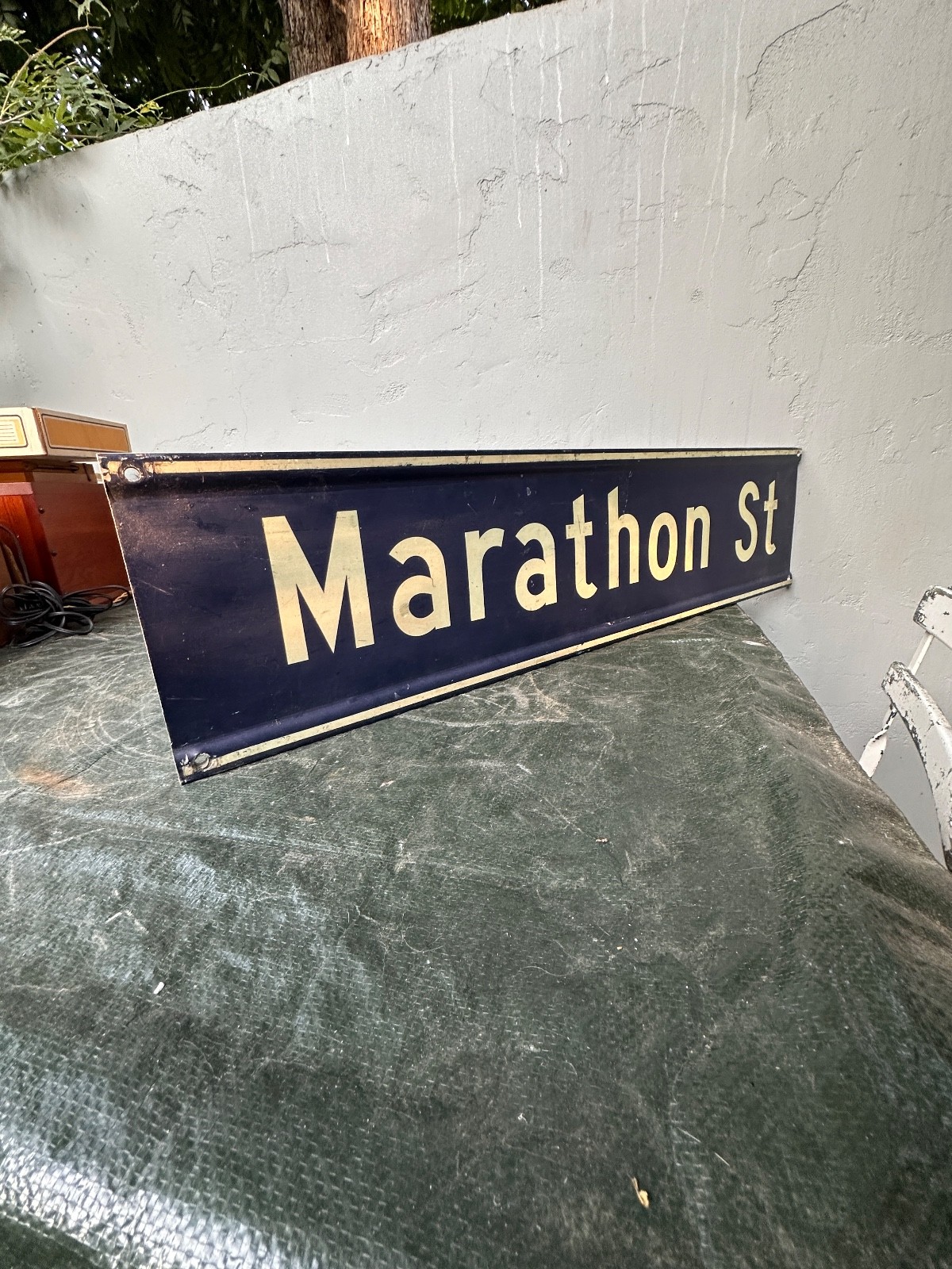 PARAMOUNT PICTURES STUDIO LOT: Retired 1990s LADOT Sign (MARATHON at VAN NESS)