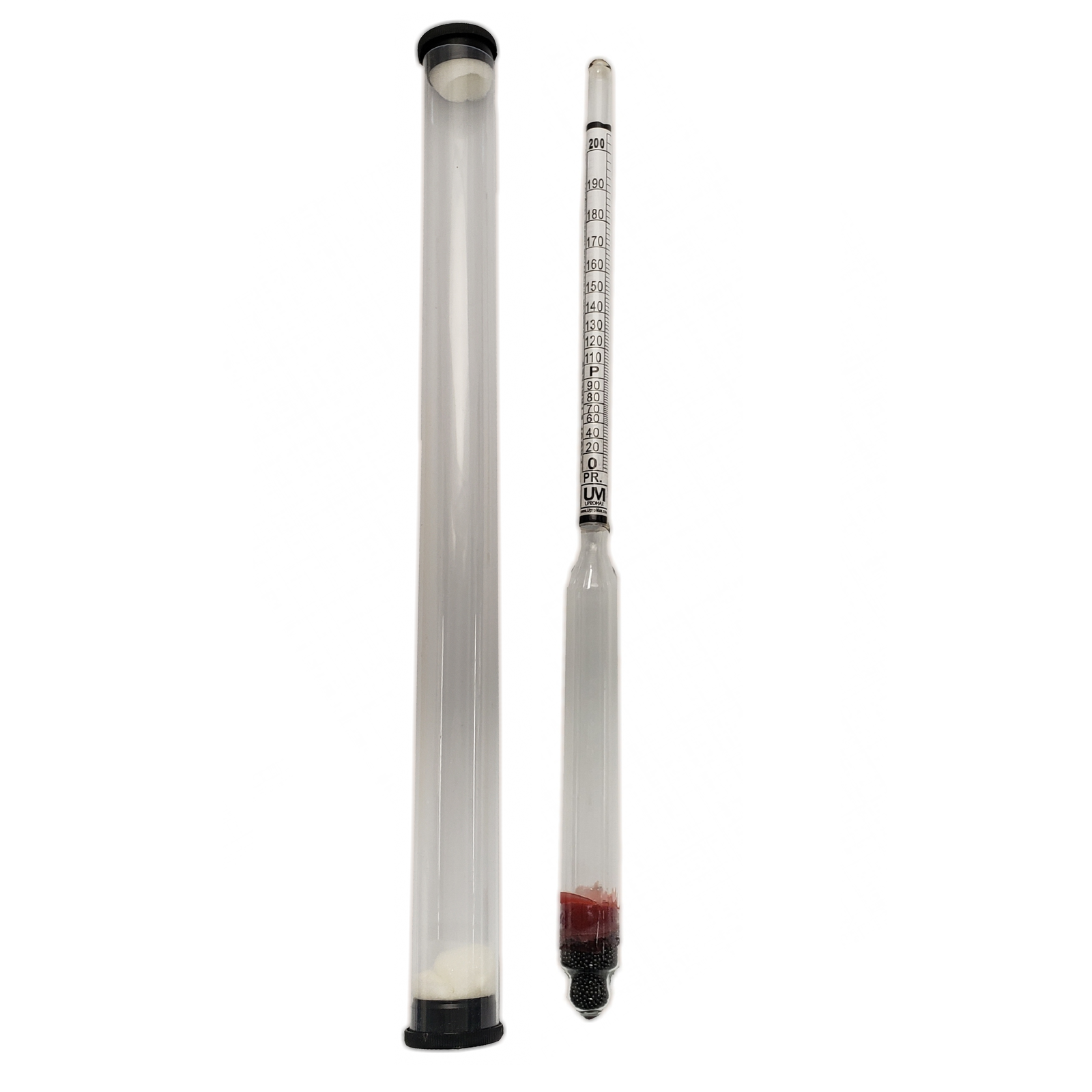 Hydrometer Alcohol 0-200 Proof and Tralle Proof Tester Distilling Spirit