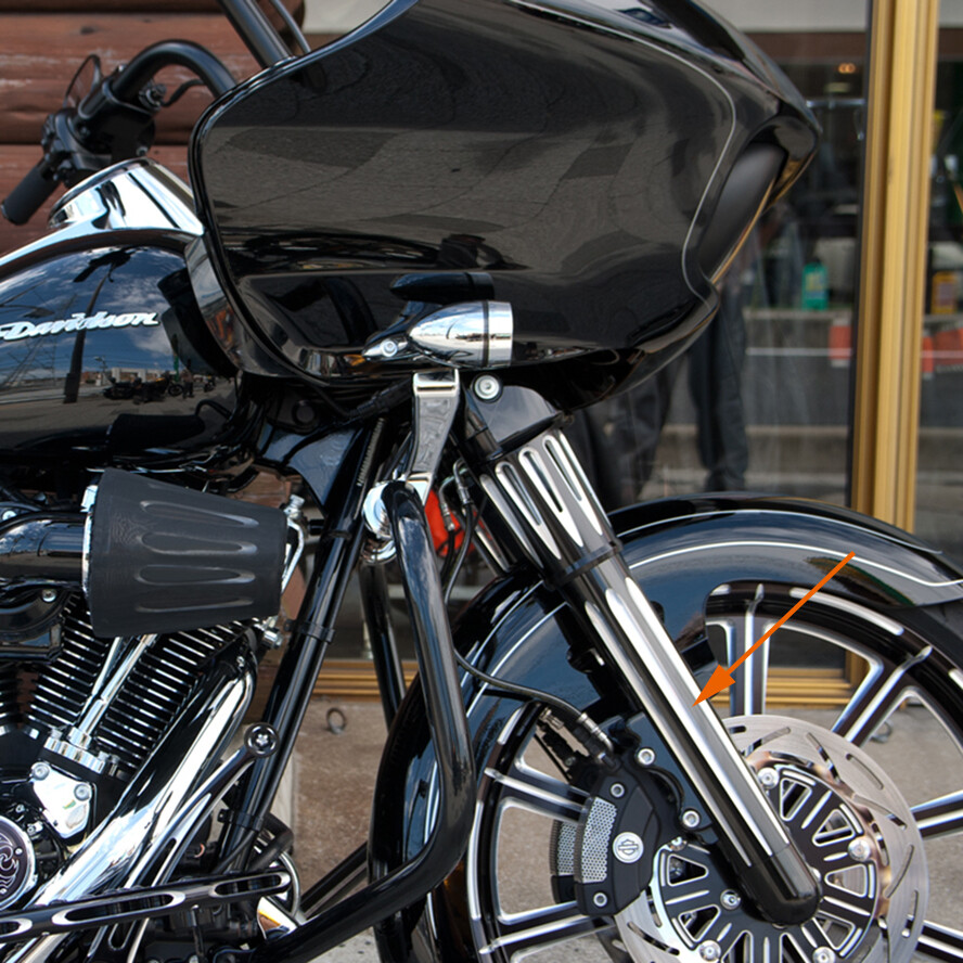 CNC Hollow Cut Fork Leg for Harley FLT Touring/Street/Road Glide (2014+)