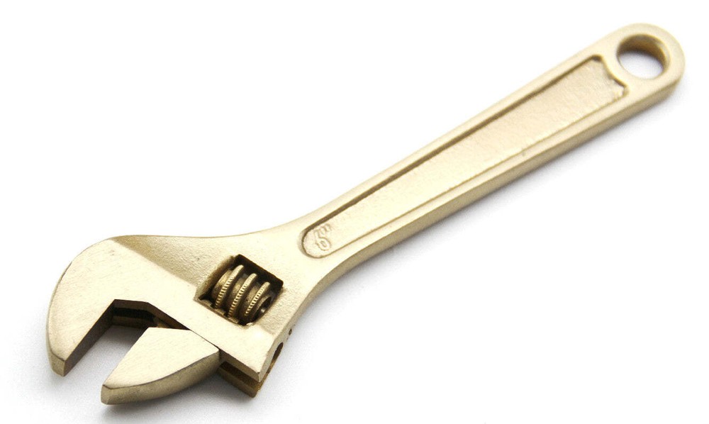 TMAX Non-Sparking Adjustable and Pipe Wrenches Multiple Sizes, Aluminum Bronze