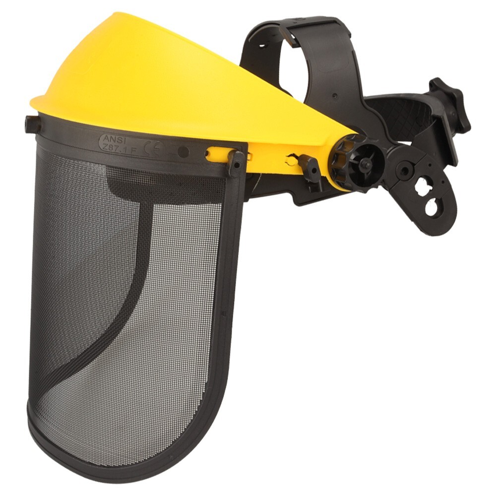 Face Mask Shield & Mesh Safety Visor Use With Chainsaws, Brushcutters, Strimmers