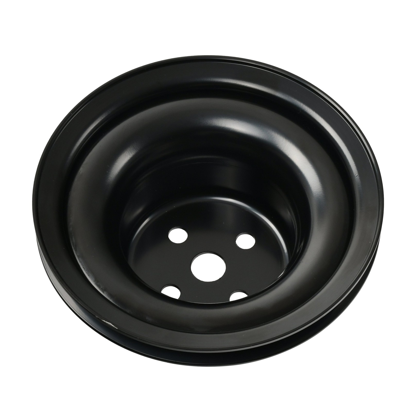 Steel Single-Groove Water Pump Pulley Black for 1965-1969 SBF 260 289 351W V8