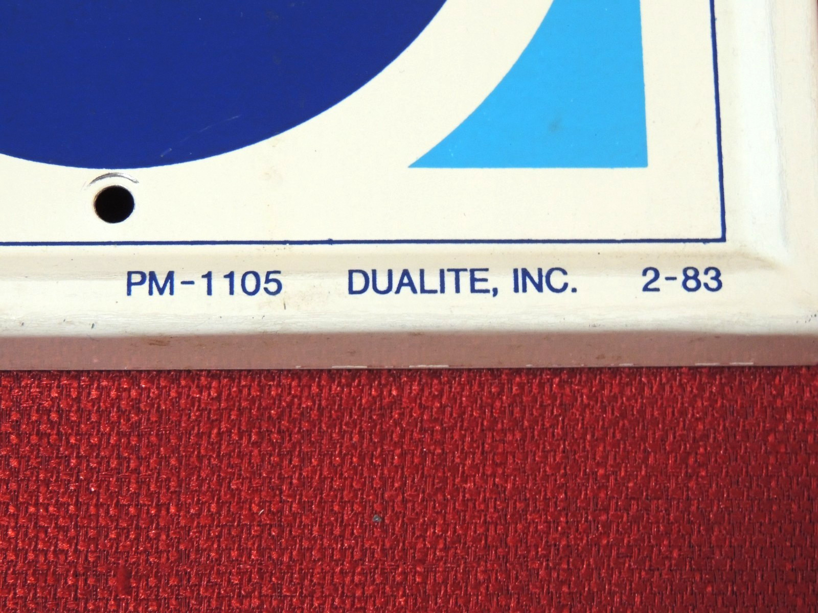 Vintage Pepsi Advertising Metal Thermometer 28" x 7 1/2", PM 1105, 2-83, NrMT