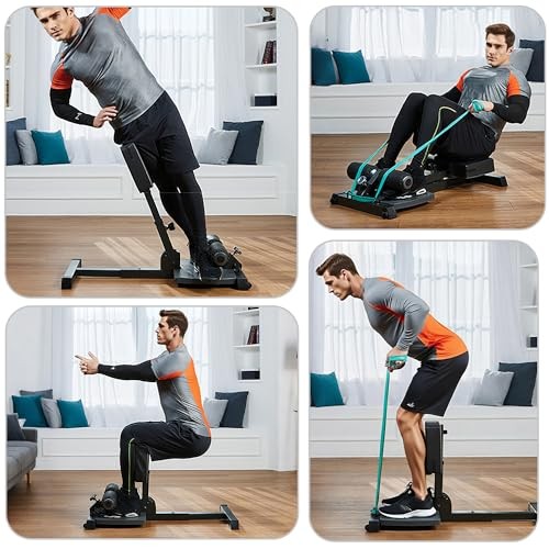 Sissy Squat Machine, Deluxe Multi-Function Deep Sissy Squat Bench Black-8300