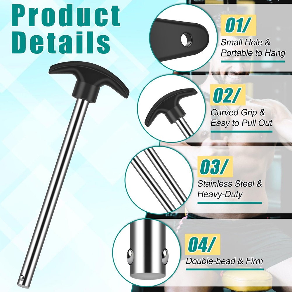 3PCS Weight Stack Pins, 6 " Locking Space Gym Pin Weight Stack for Lifting Ma...