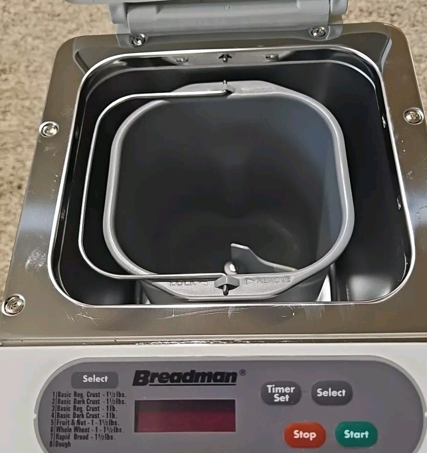 BREADMAN TR441 Automatic Bread Maker Makes 2 Sizes - No Box, Never Used!