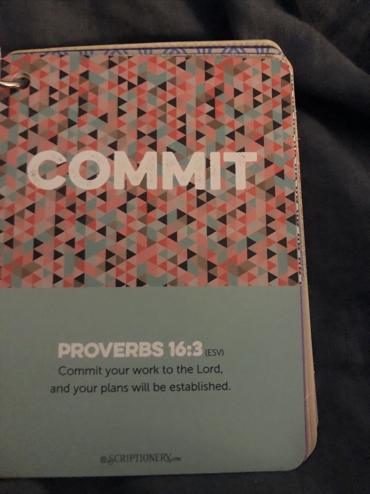 Scriptionery - Go forth Scripture Truths 20 Bible Verses Cards on a ring