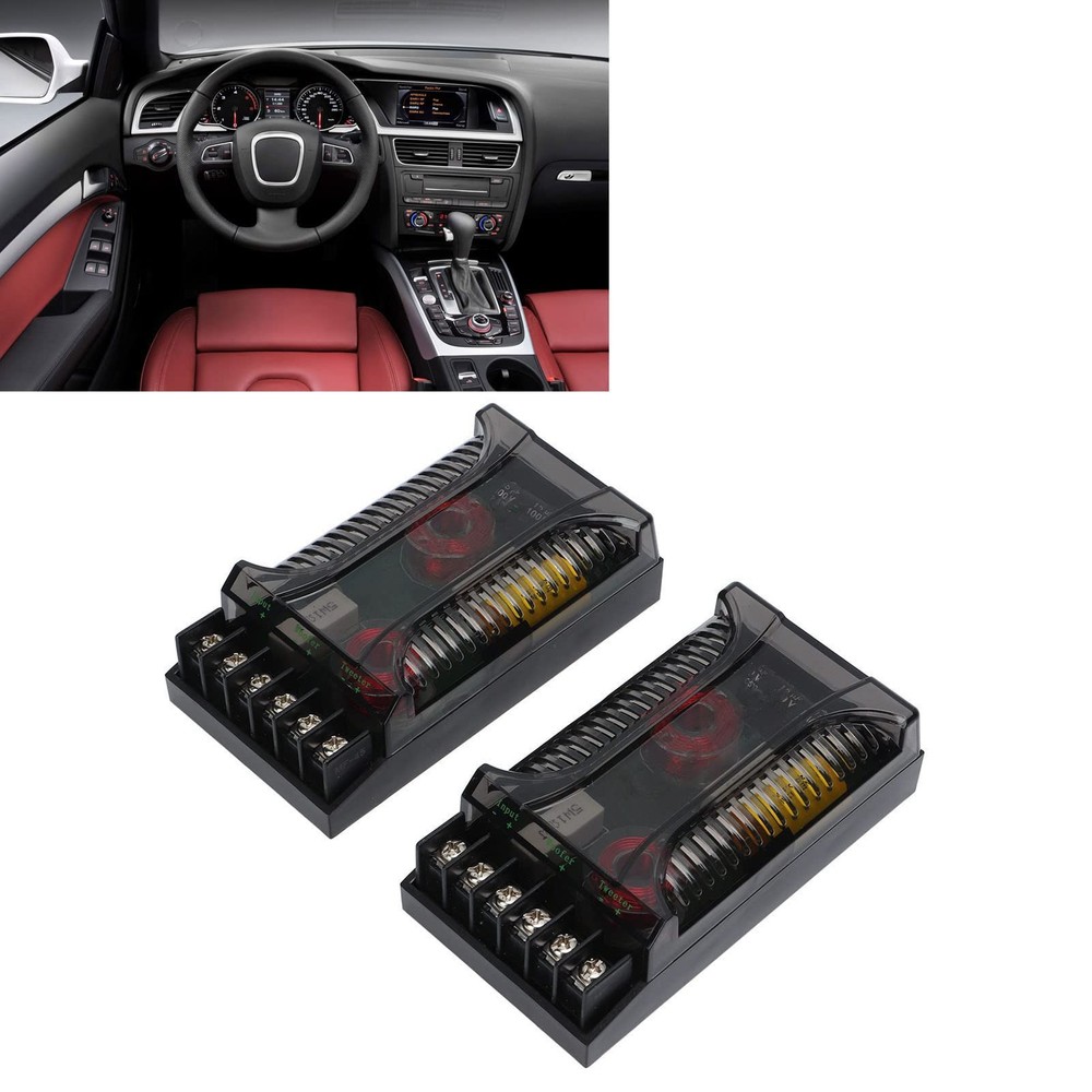 Headerbs 2 Way Car Audio Crossover 2 Pack Speaker Tweeter Passive Crossover D...