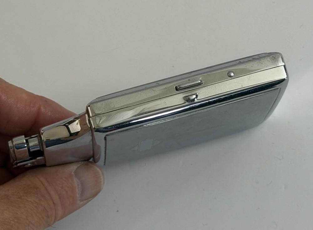 Ronson King Mastercase Silver Tone Lighter and Cigarette Case