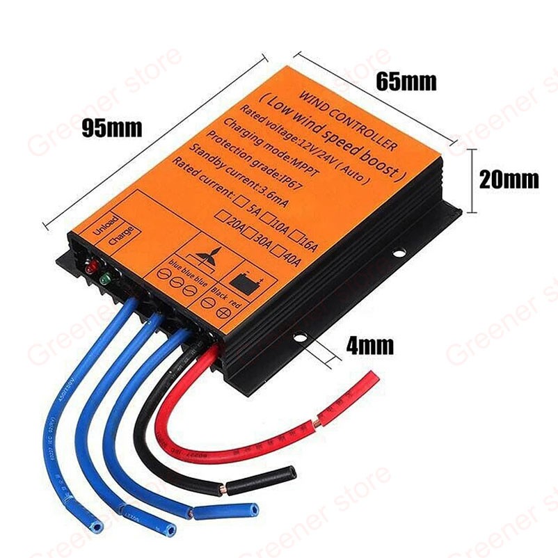 3000W MPPT Power Boost Charge Controller Regulator 12V 24V 48V DC Waterproof US