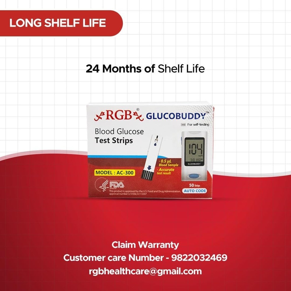 Blood Testing Glucose Test 100 Strips For Glucometer Machine @UK