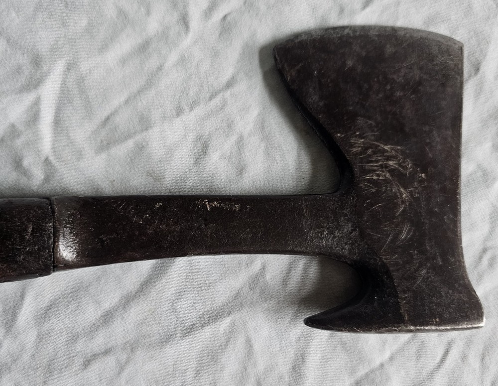 1920's antique Estwing UtilAx Trapper axe puller crate hammer 3 Rivet handle