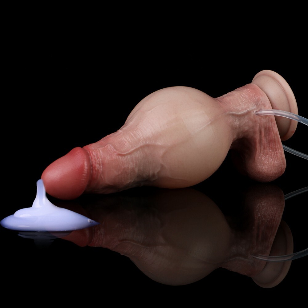 Inflatable Ejaculation Dildo with Strong Sucker Knot Anal Plug Squirting Penis