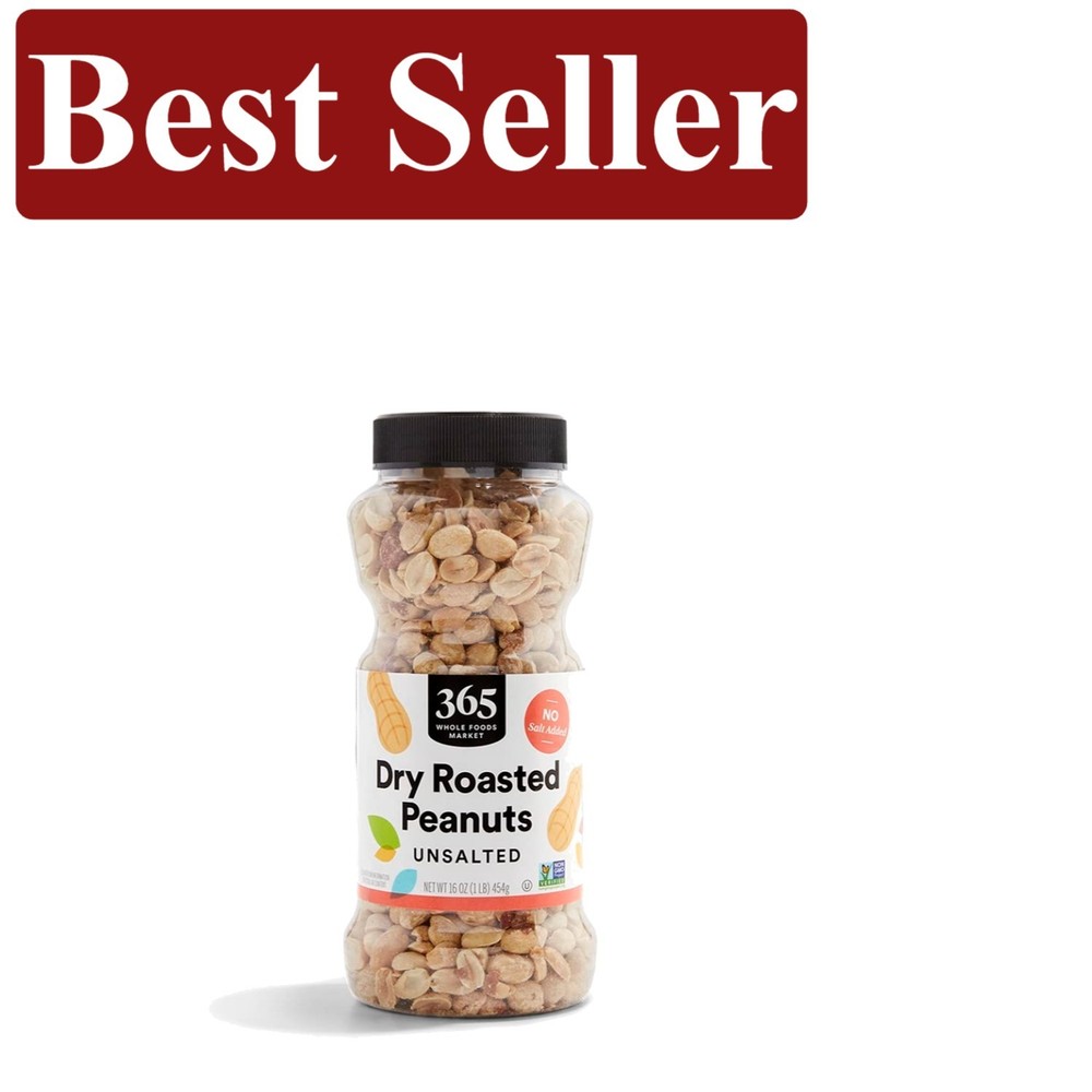 16 Oz  Dry Roasted Peanuts – Perfect for Snacking & Recipes