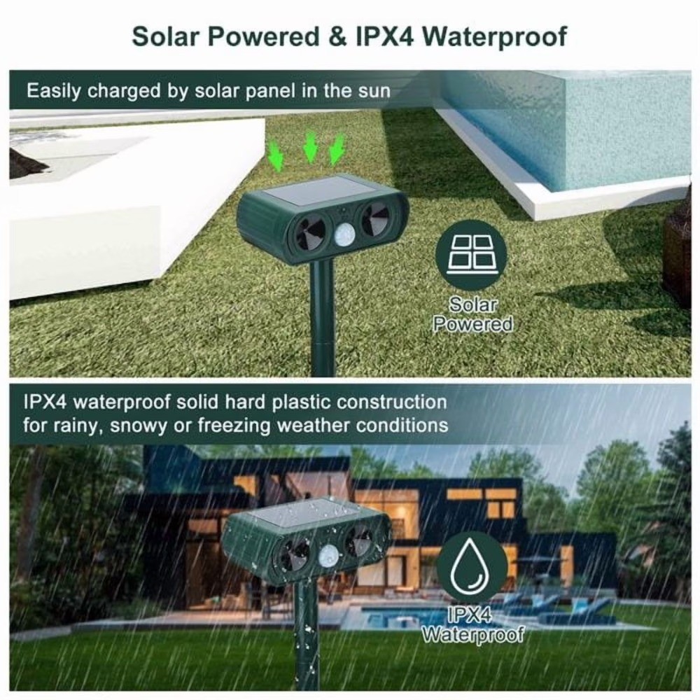 Ultrasonic Animal Repeller Motion Sensor Repellent Device