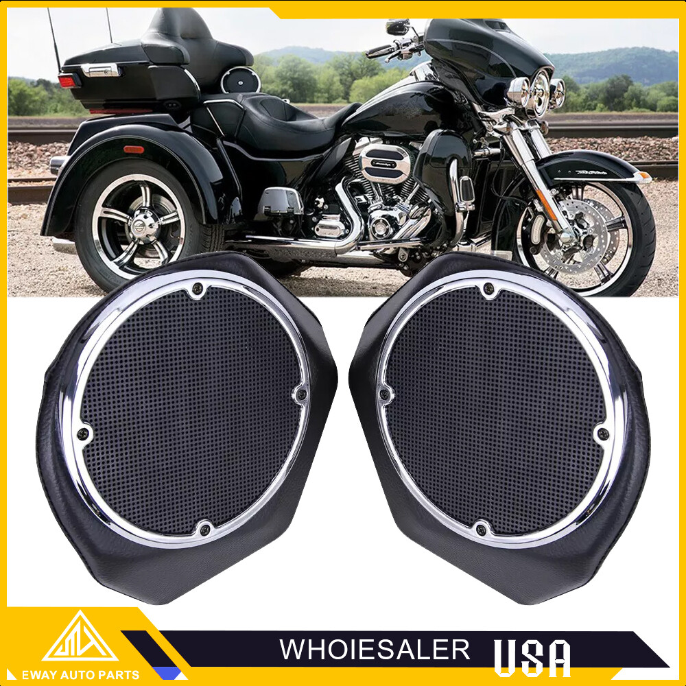 For Harley Touring King Tour Pak Pack Rear 6.5" Speaker Pods Box Trunk 2014-2024