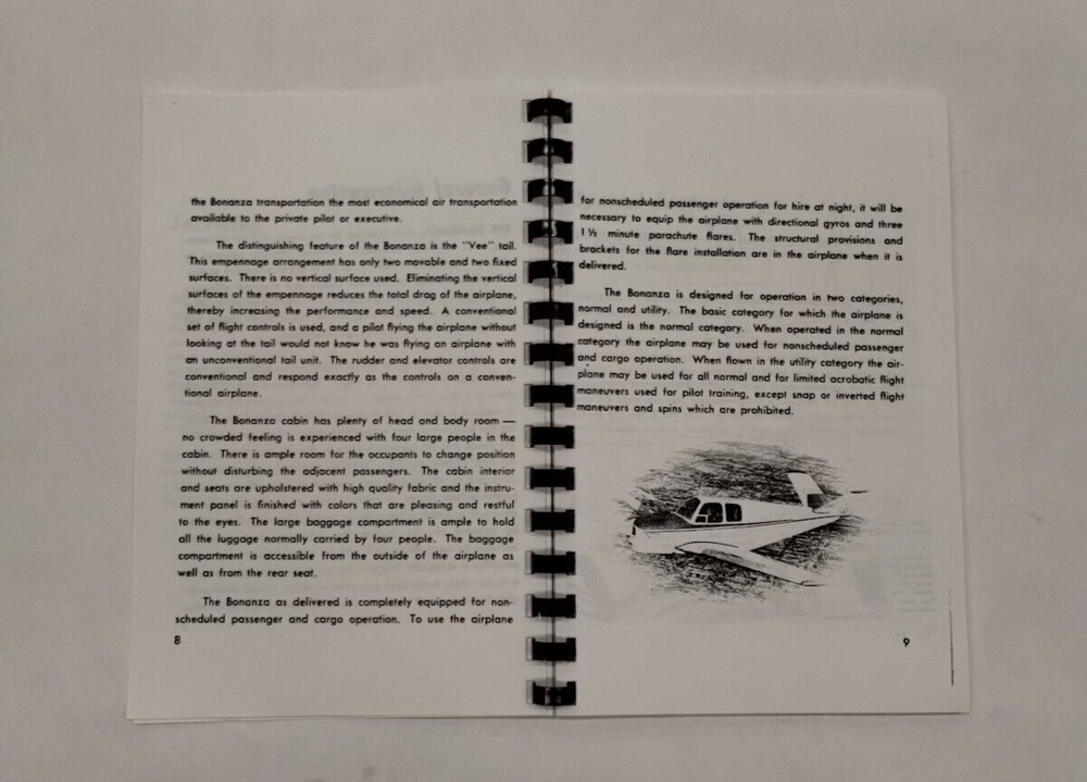 Beechcraft Bonanza Model E35 Owner's Manual-Copy