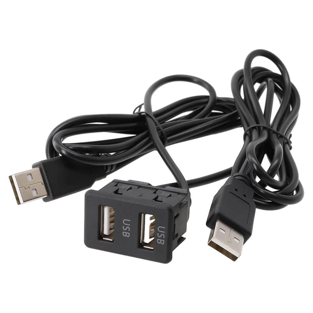 150CM Car for DASH Flush Mount AUX USB Port Panel Dual USB Extension