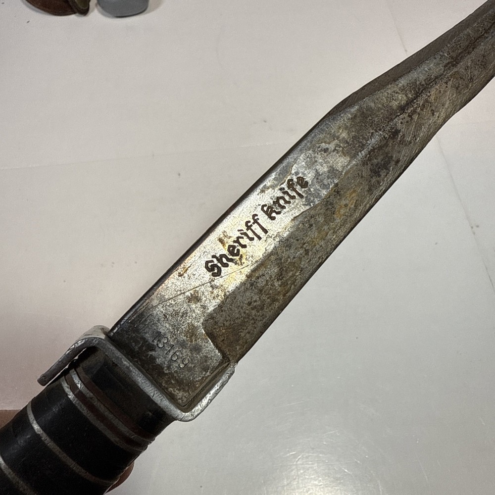Vintage Fixed Blade Sheriff Knife Solingen Germany