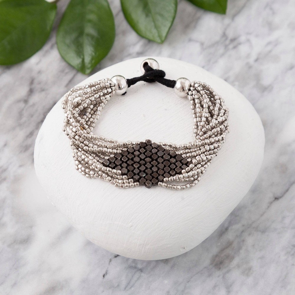Two Tone Brass Diamond Bracelet