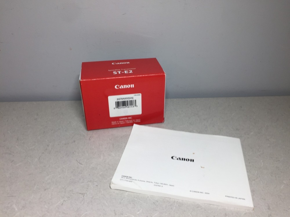 Canon Speedlite Transmitter ST-E2 manual EOS accessory shoe mount flash trigger