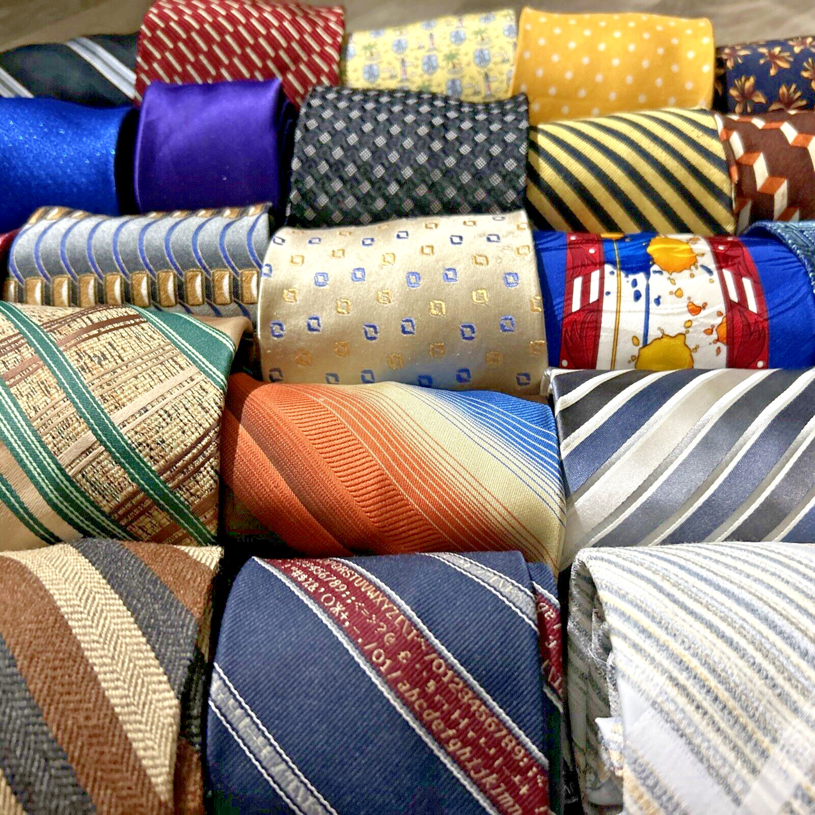 40 Pc Neckties Lot Mix Wear Quilting Craft Cutter Wholesale Tie Lots