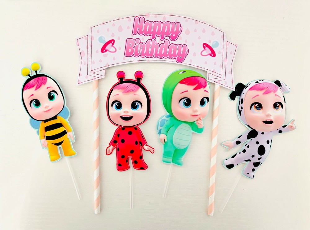 Personalized Cry Babies Magic Tears Cake Topper