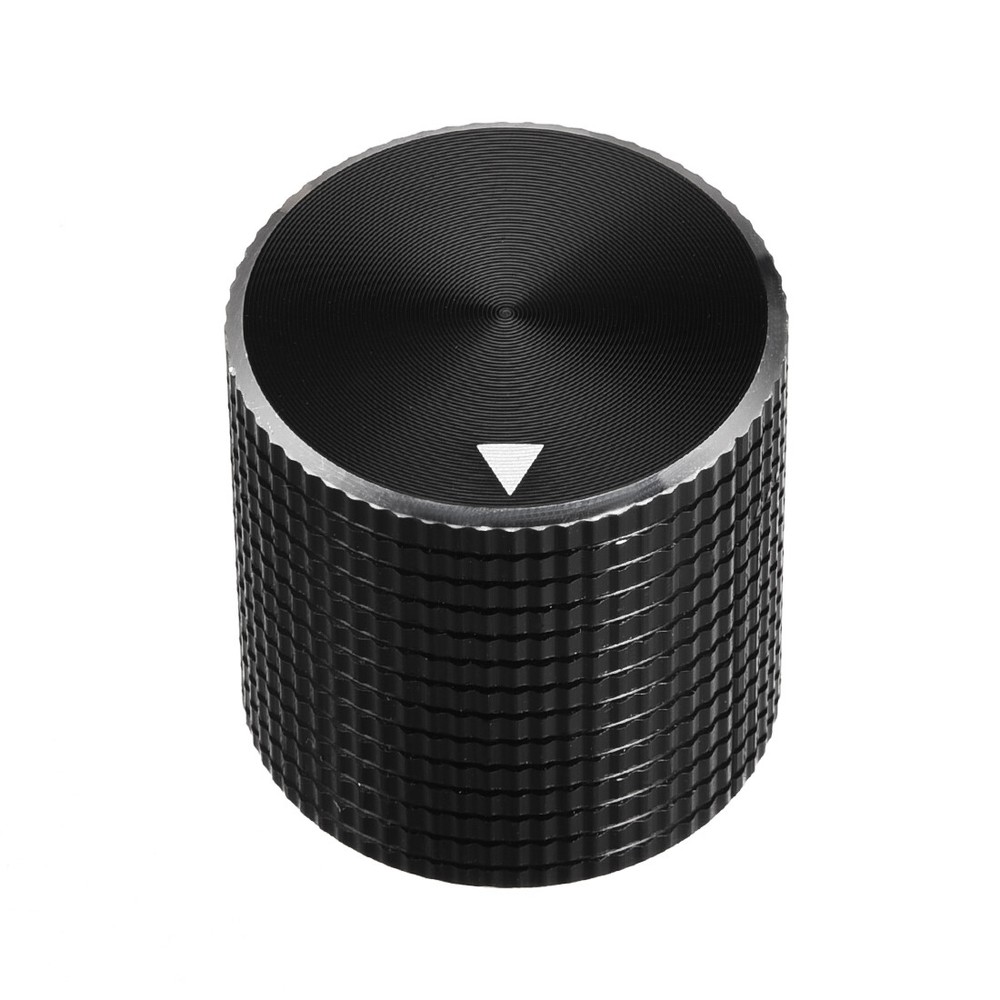 Stereo Knob, 25*6*25 mm Aluminium Alloy, Volume Control Knobs, Black