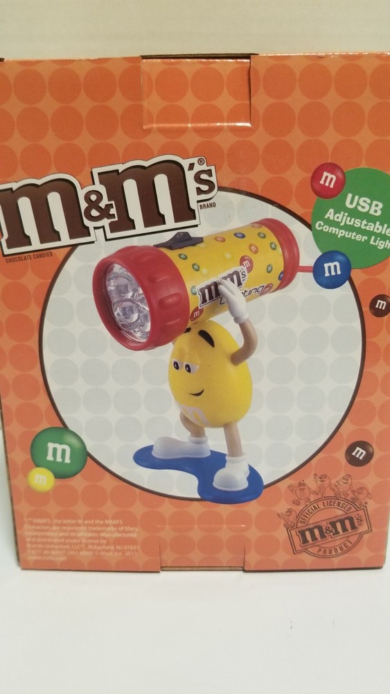 Collectible M&M's Adjustable USB Computer / LED Desk Light ~ Yellow Peanut