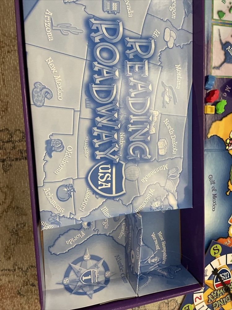 Learning Resources Reading Roadway Comprehension Board Game US Map Home School