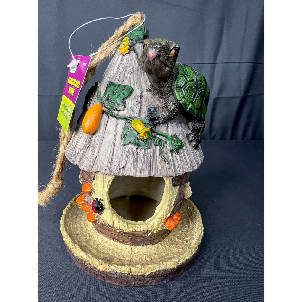 Turtle Themed Bird House NWT 6"
