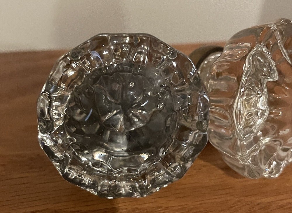 Vintage Clear Glass Doorknobs
