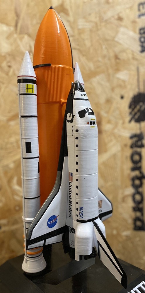 NASA Space Shuttle Full Launch Stack Model Assembled Display Rocket Model