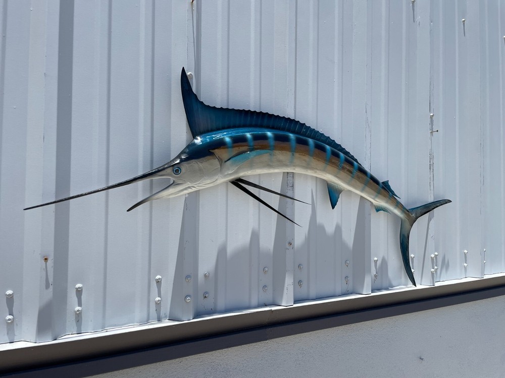 59" Blue Marlin Half Mount Fish Replica - Quick Production