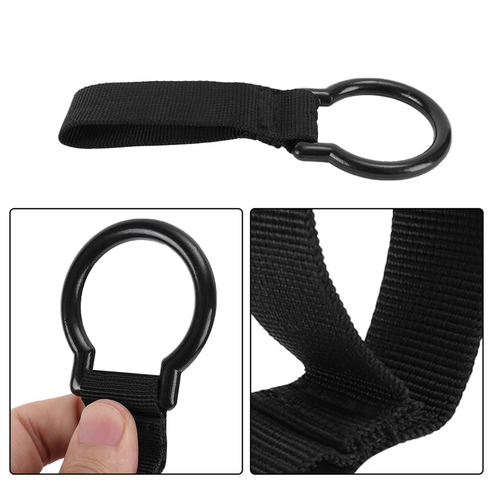 Tactical Nylon Slide-On Ring Holder Flashlight Pouch Fits 2.25" Duty Belt
