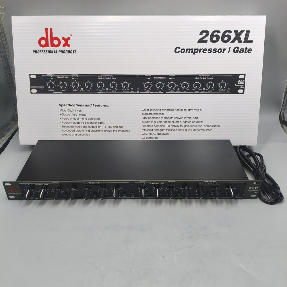 DBX 266xs Dual Channel Compressor Gate Dynamics Processor w/ Side Chain Insert