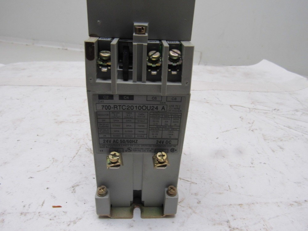 A-B Allen Bradley 700-RTC2010OU24 Ser. A Solid State Adjustable Timing Relay