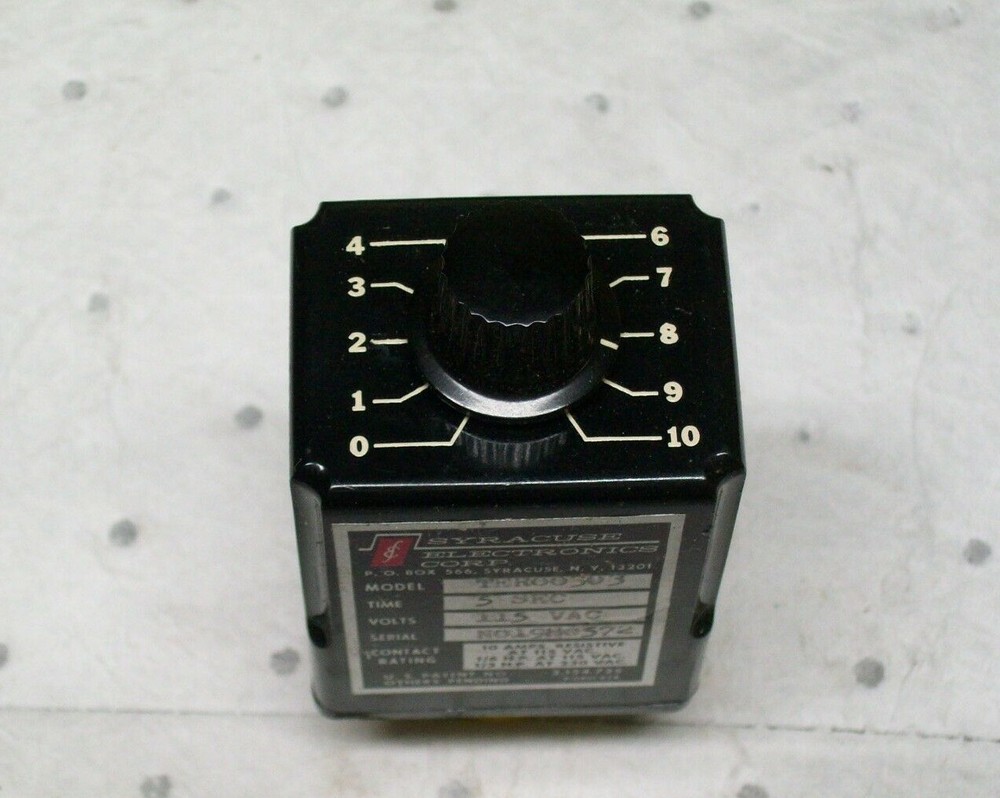 NEW SYRACUSE TER00303 5-SECOND TIMER / RELAY 115VAC
