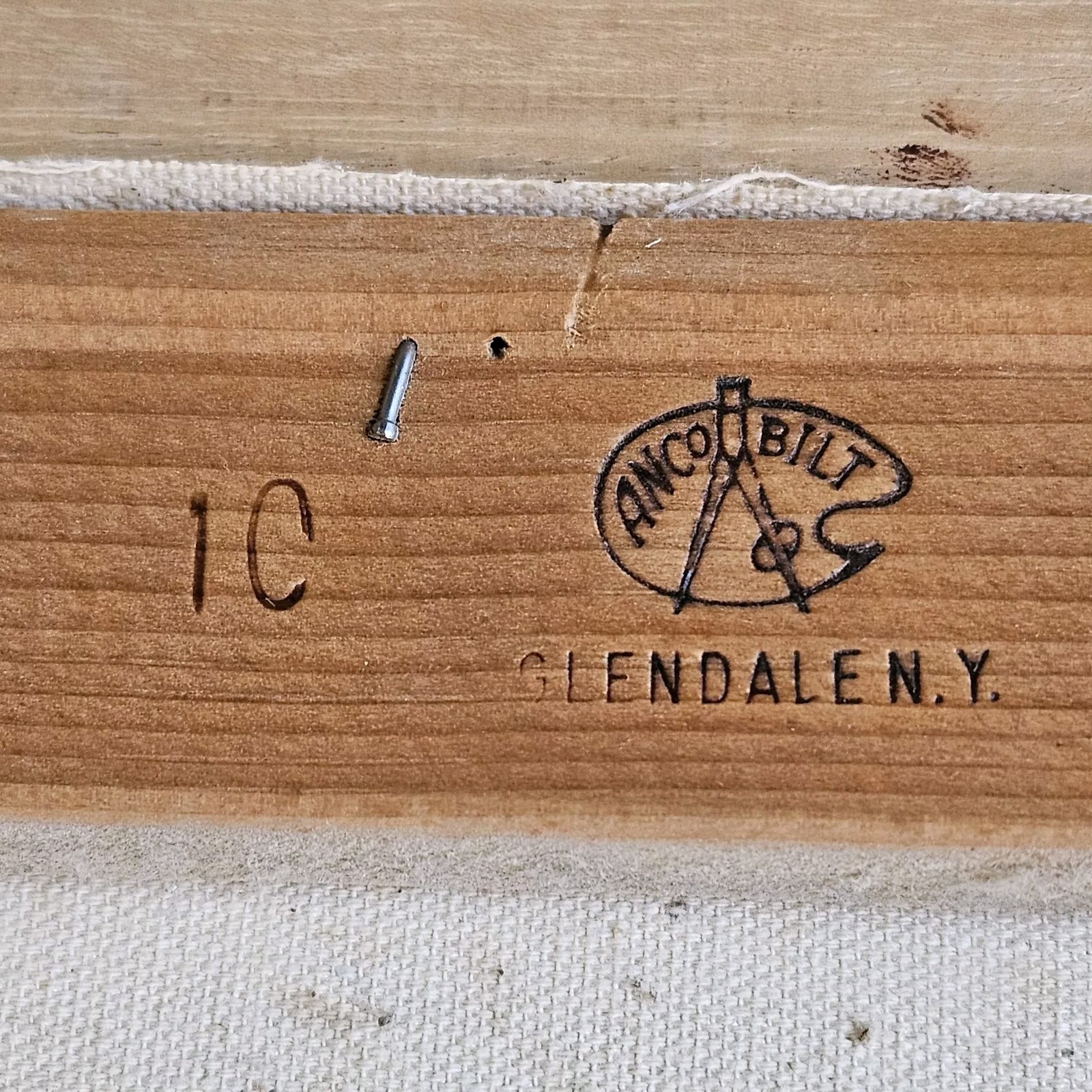 Vintage Still Life Fruit Bowl Oil Painting Apple Canvas Wood Frame Midcentury