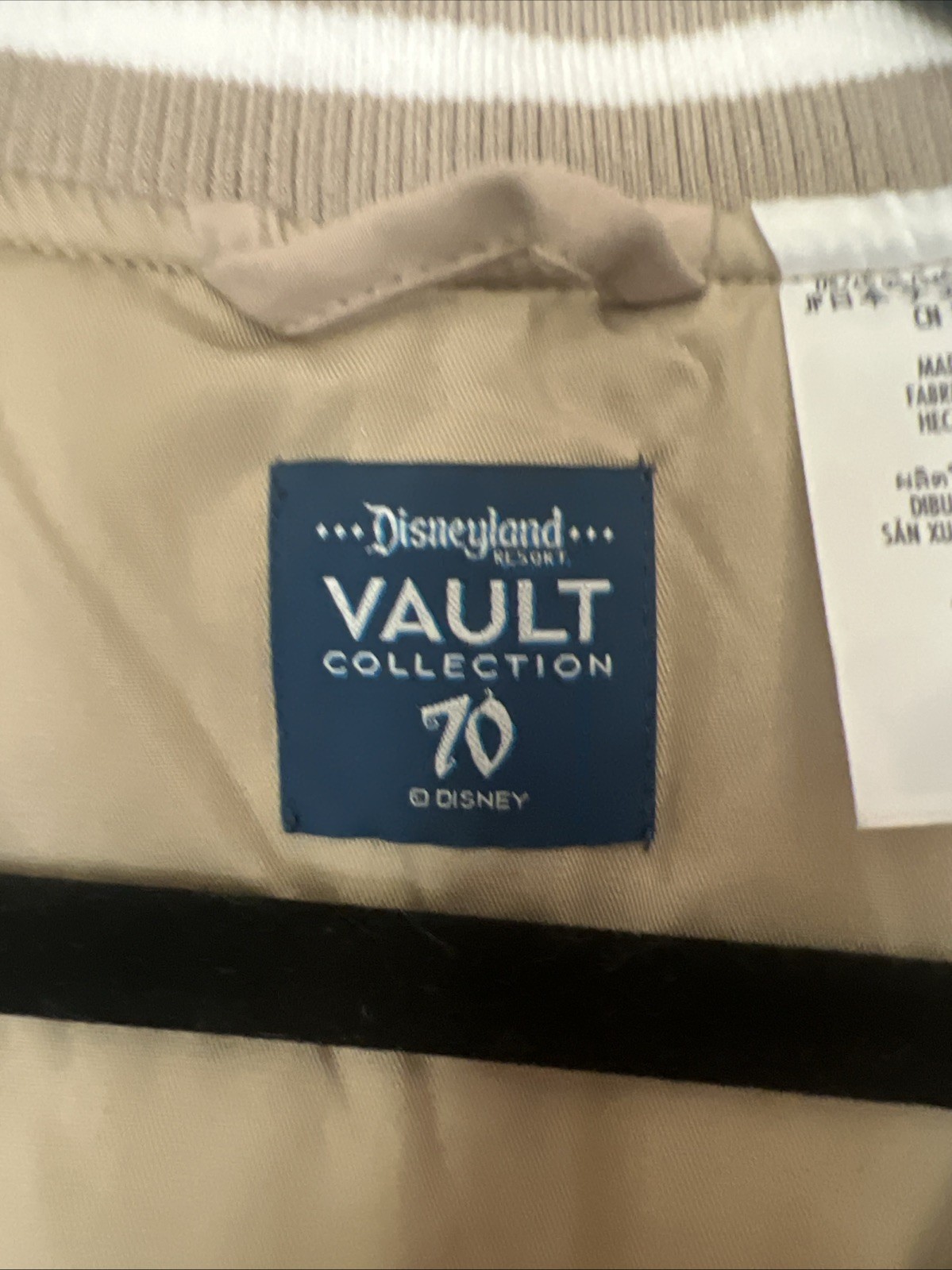 Disneyland Disney Parks Vault Collection 70 Letterman Style Jacket Tan Unisex XS